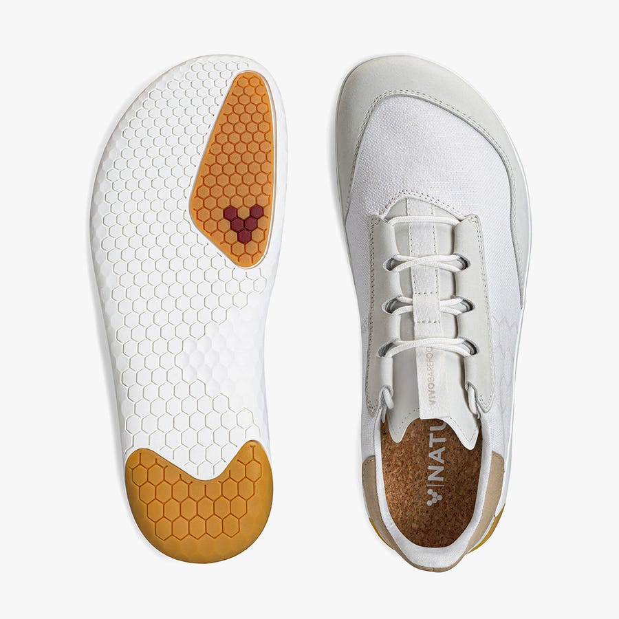 White Men's Vivobarefoot Geo Shell Casual Shoes | Philippines 0081EBCX